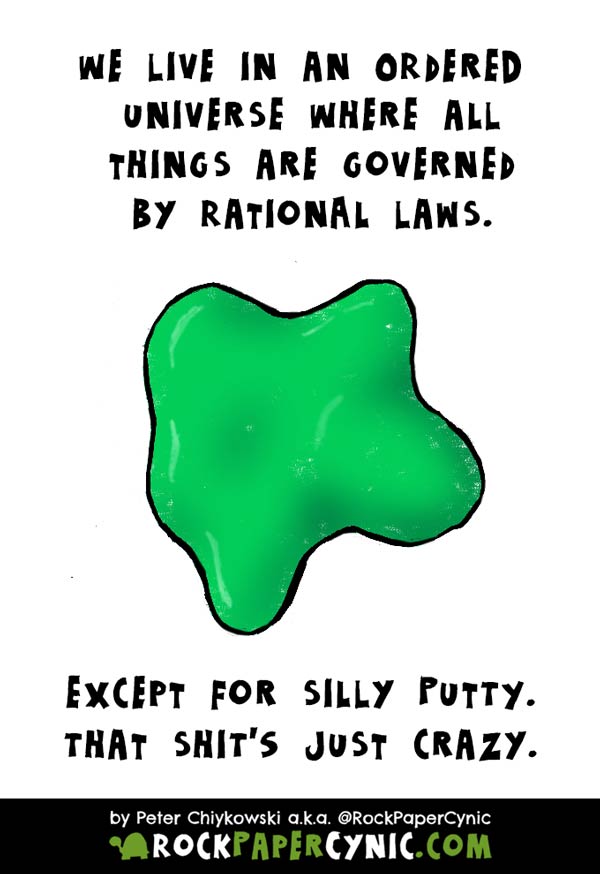 science is foiled again by silly putty