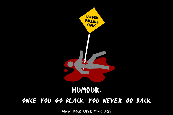 black humour is aptly described