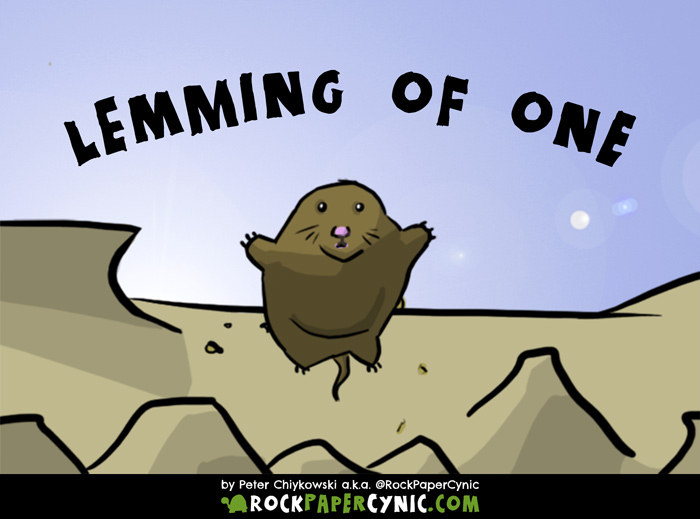 lemmings jump off cliffs but it's okay