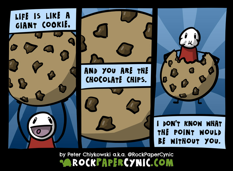 we examine the mysteries of life, love and chocolate chips