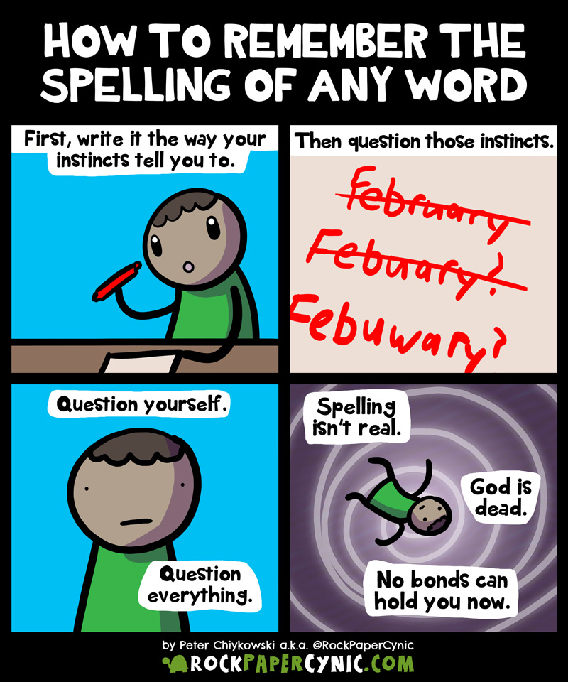 we share a little life hack for remembering the spelling of any word in the English language