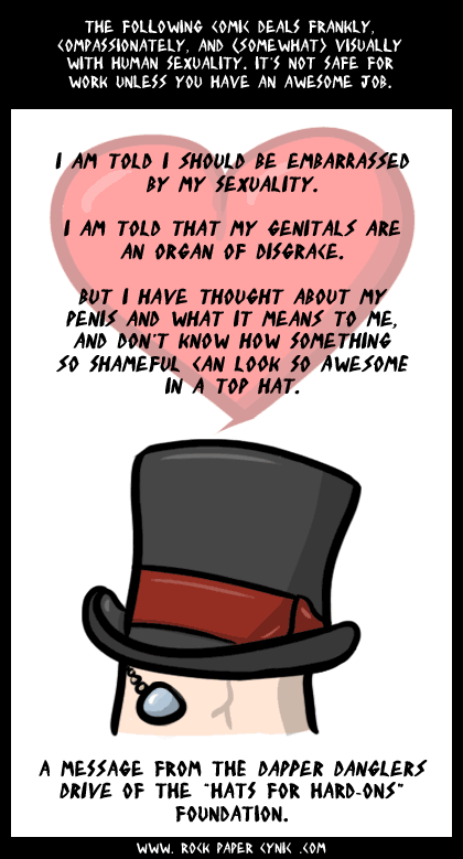 a penis wears a dapper and it's frankly awesome