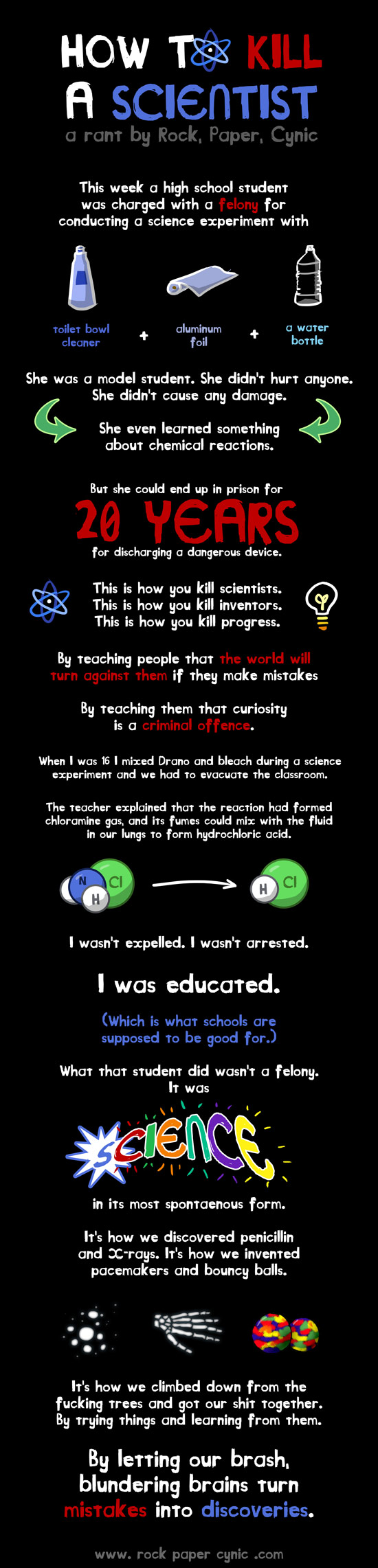 we break down why it's a terrible idea to treat science experiments like felonies