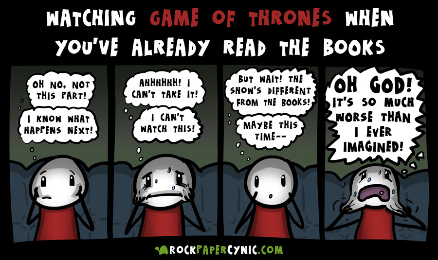 we examine the viewing experience of Game of Thrones for those who have already read George R R Martin's A Song of Ice and Fire