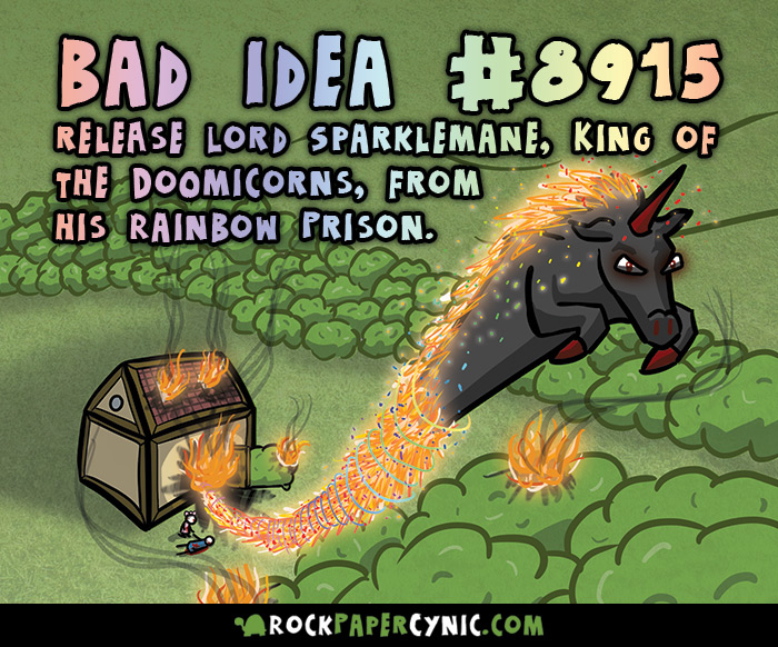 Bad Idea No. 8915: Release the King of the Doomicorns we see what happens when we release Lord Sparklemane, King of the Doomicorns