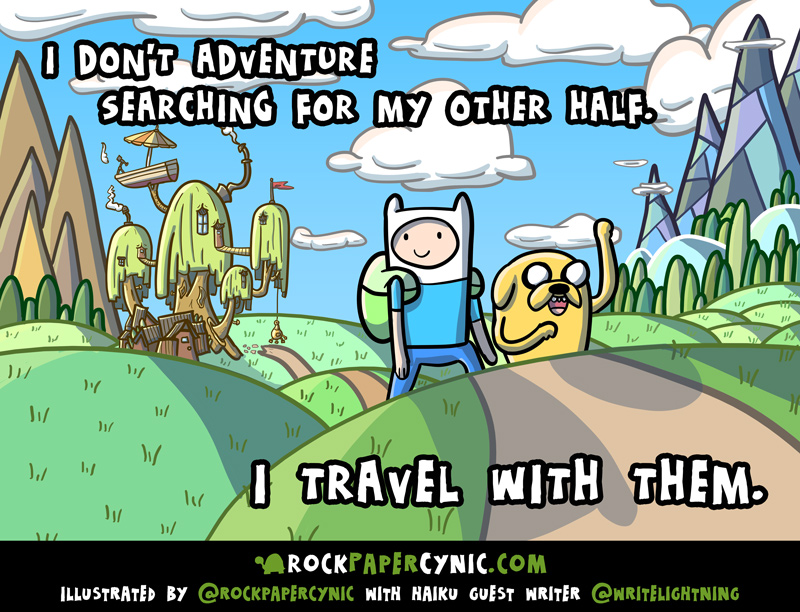 I collaborate with geek haiku poet James Stevenson (@writelightning) on an adventure time haiku-comic