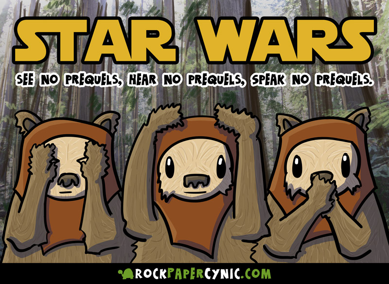 we summarize everything that needs to be known about the Star Wars prequels in 9 words