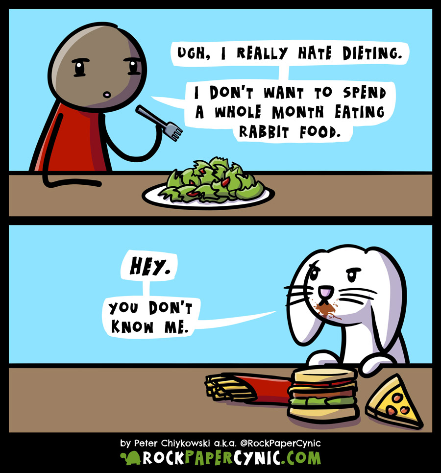 dieting is terrible and no one should have to spend a month eating diet food... UNLESS...