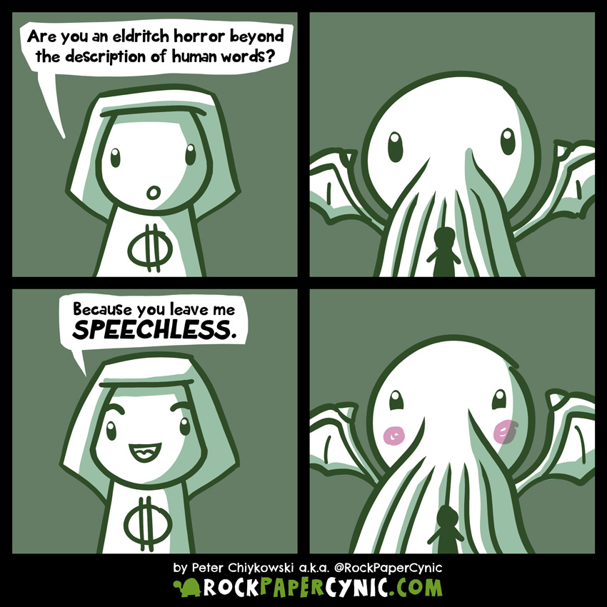 A comic about findling Lovecraft in all the right places.